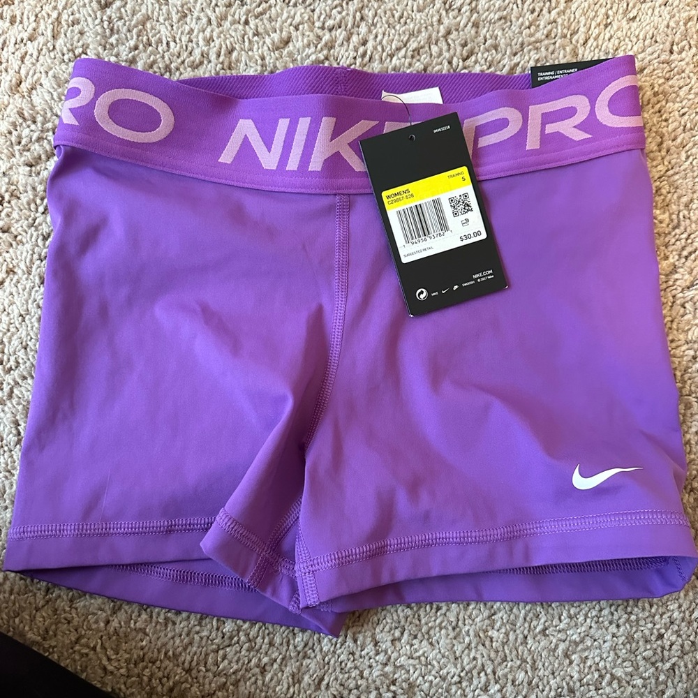 Nike Women's Purple Pro Shorts